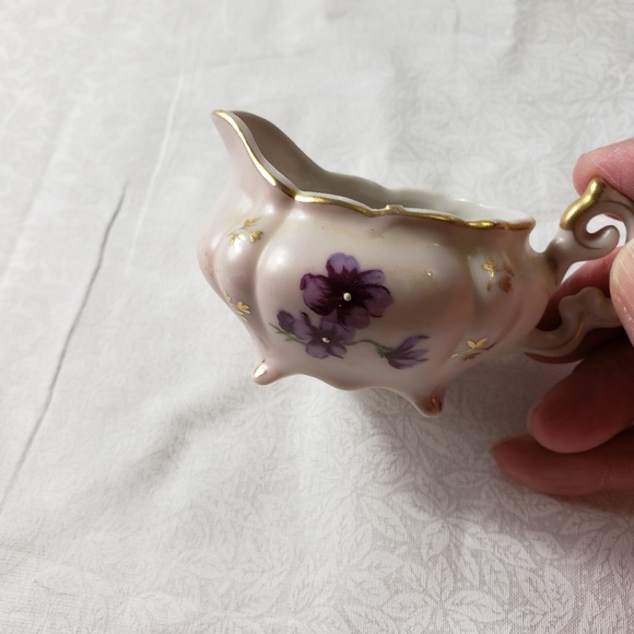 Vintage Lefton China Handpainted Creamer Set - Picture 3 of 6